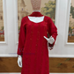 Red Color Palazzo Suit In Yuma