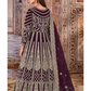 Amazing Wine Color Butterfly Net With Embroidered Anarkali Suit Near Me