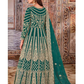 Amazing Green Color Butterfly Net With Embroidered Anarkali Gown Near Me