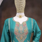 Teal Green Color With Embroidery Work Palazzo Suit In USA