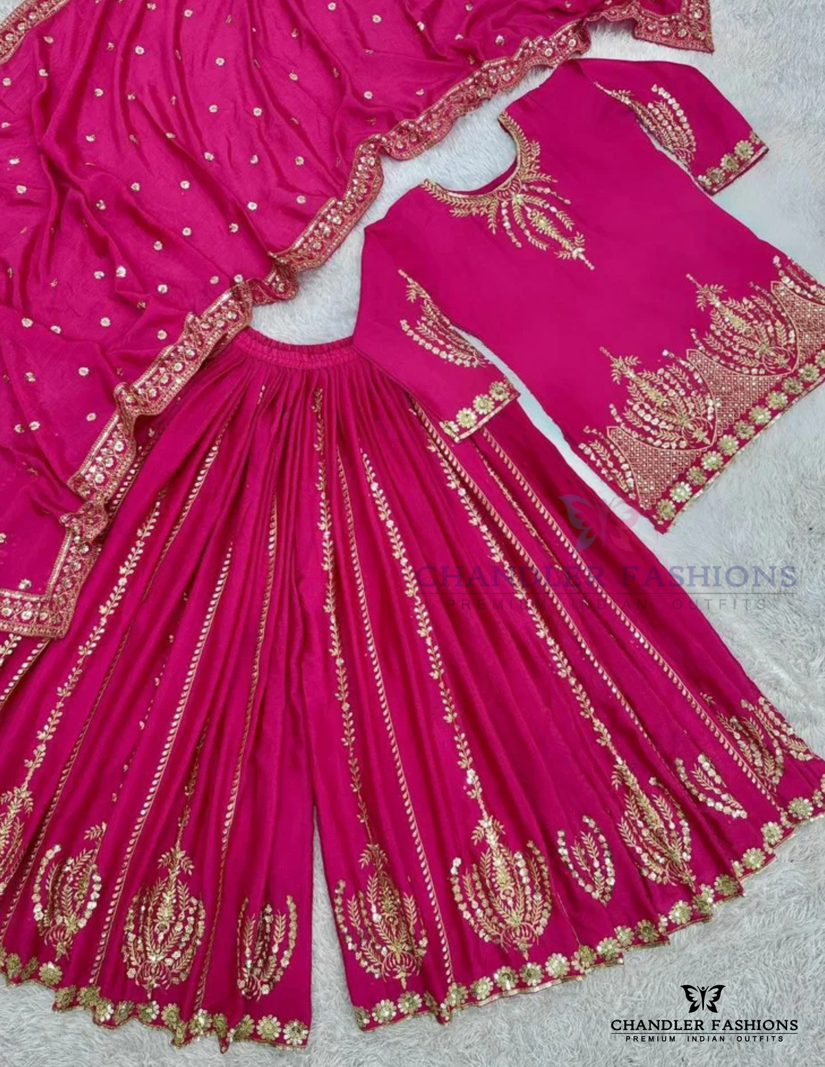 Embroidery And Sequins Work Sharara Suits In Peoria