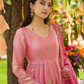 Pink Color Crunchy Silk With Embroidery And Sequins Work Anarkali Suits Near Me