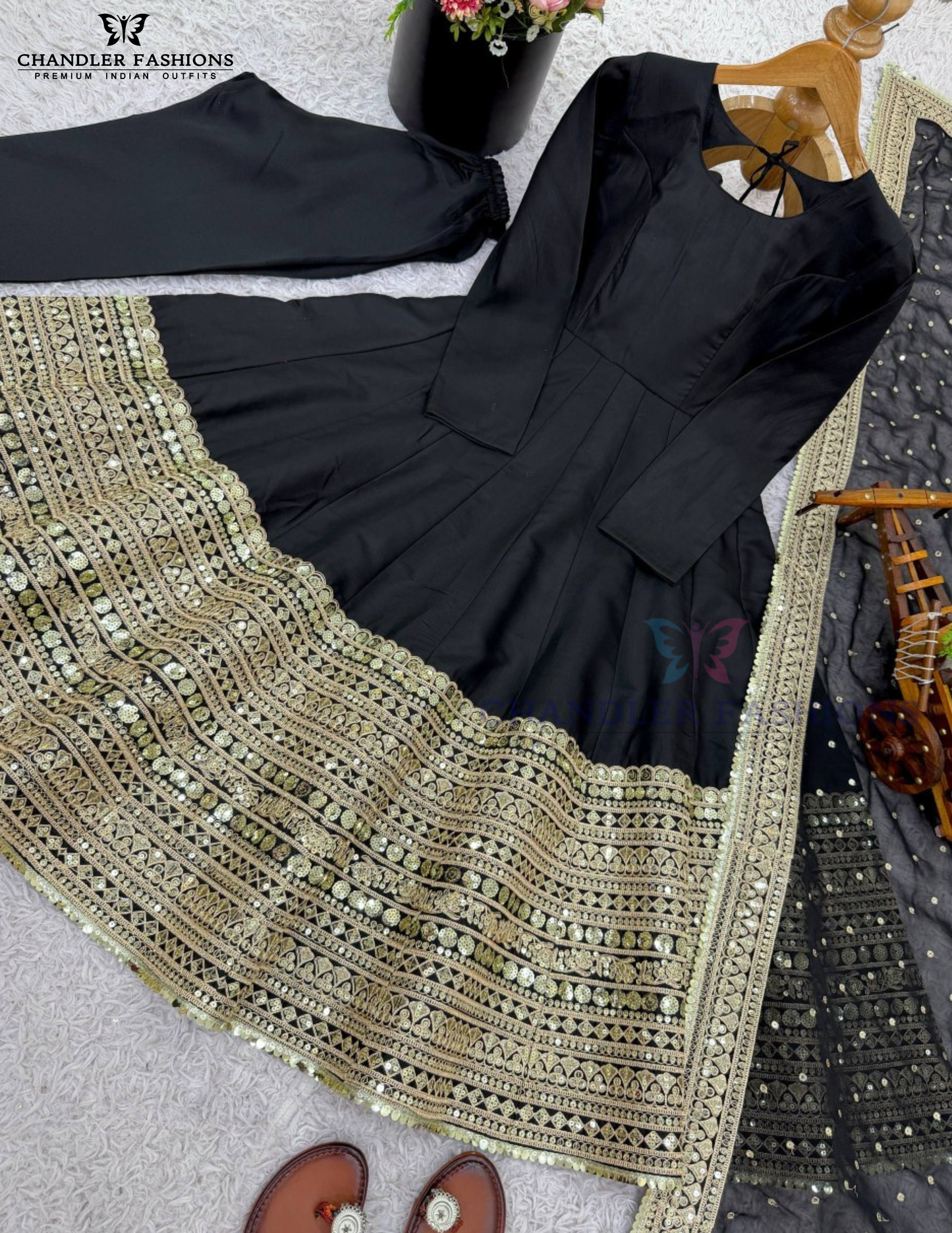 Sequins Work Anarkali Suits With Dupatta In Peoria