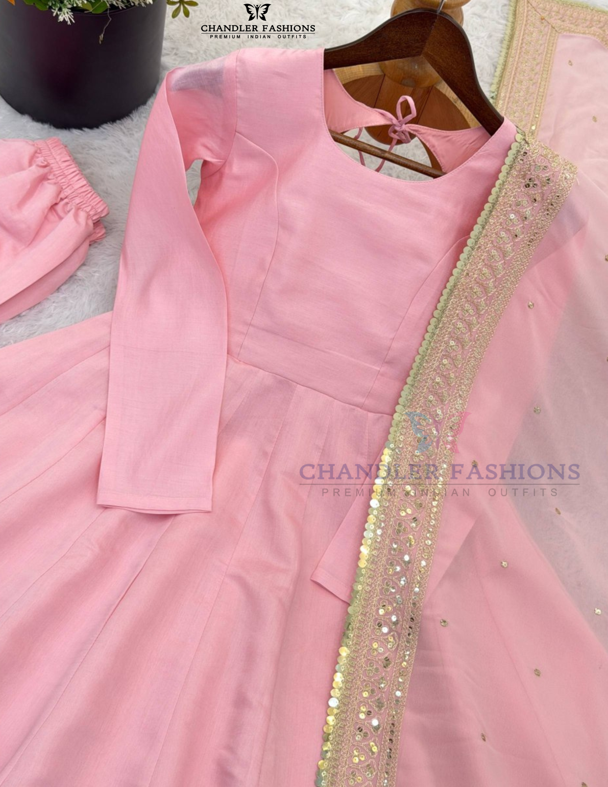 Light Pink Color Anarkali Suits With Dupatta In Sedona