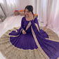 Purple Color Roman Silk Sequins Work Anarkali Suits With Dupatta Near Me