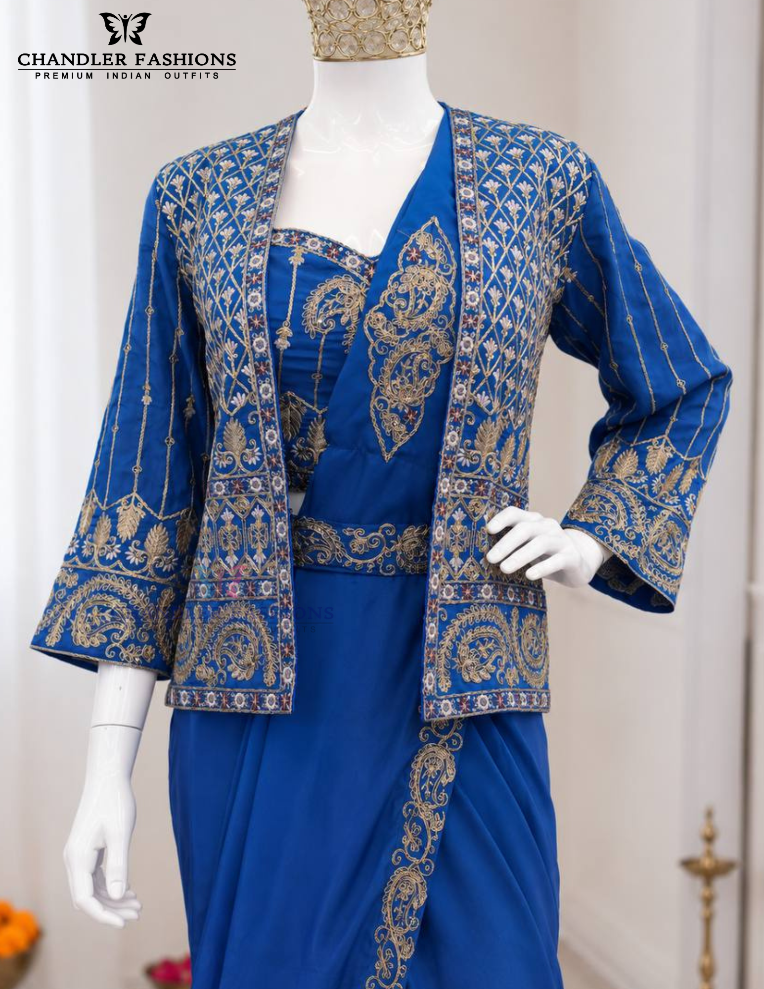 Blue Color Ready To Wear Saree For In Yuma