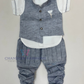 Beautiful Gray Color Cotton Sherwani Suits With Brooch Pin For Boys