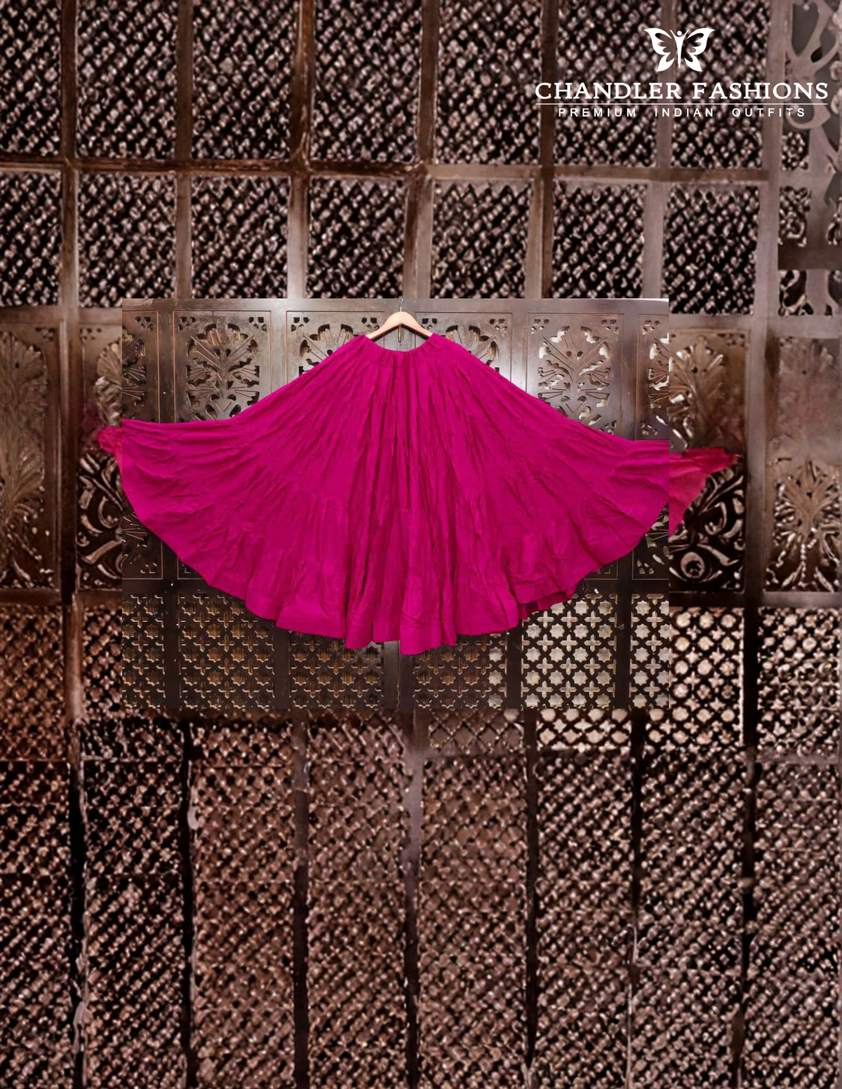 Stunning Pink Color Cotton Skirt For Women
