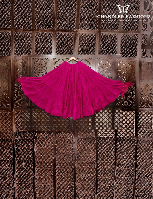 Stunning Pink Color Cotton Skirt For Women