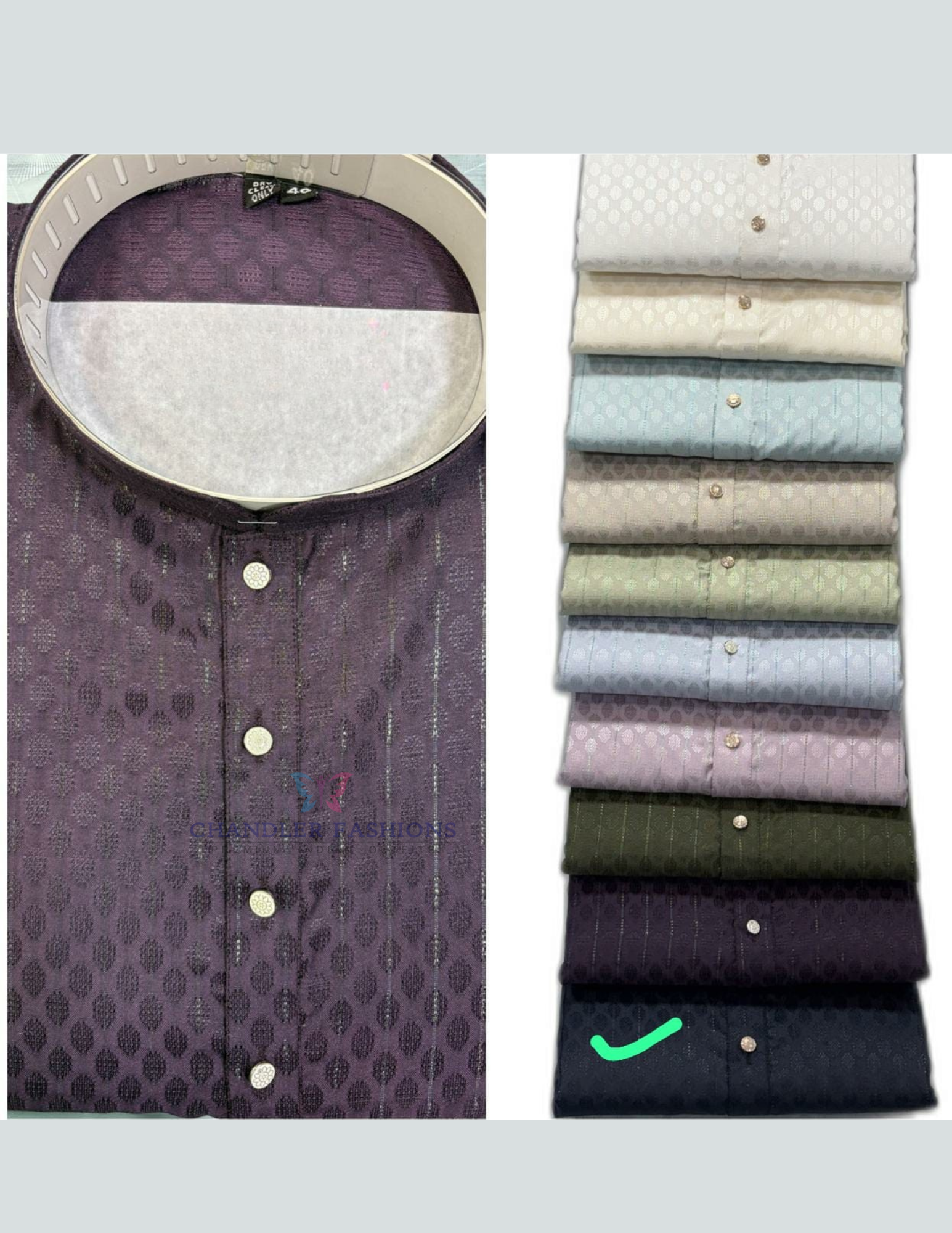 Dark Blue Color Silk With Self Design Kurta Suits Near Me