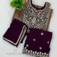 Exquisite Purple Color Georgette Kurti Suits Near Me