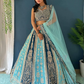 Gorgeous Sky Blue Color Georgette With Sequins Embroidery Work Lehenga Choli With Dupatta