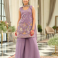  Lavender Color Shimmer Silk With Embroidery Work Palazzo Suits Near Me