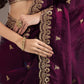 Wine Color Tissue Silk With Sequins Work Saree In Tempe