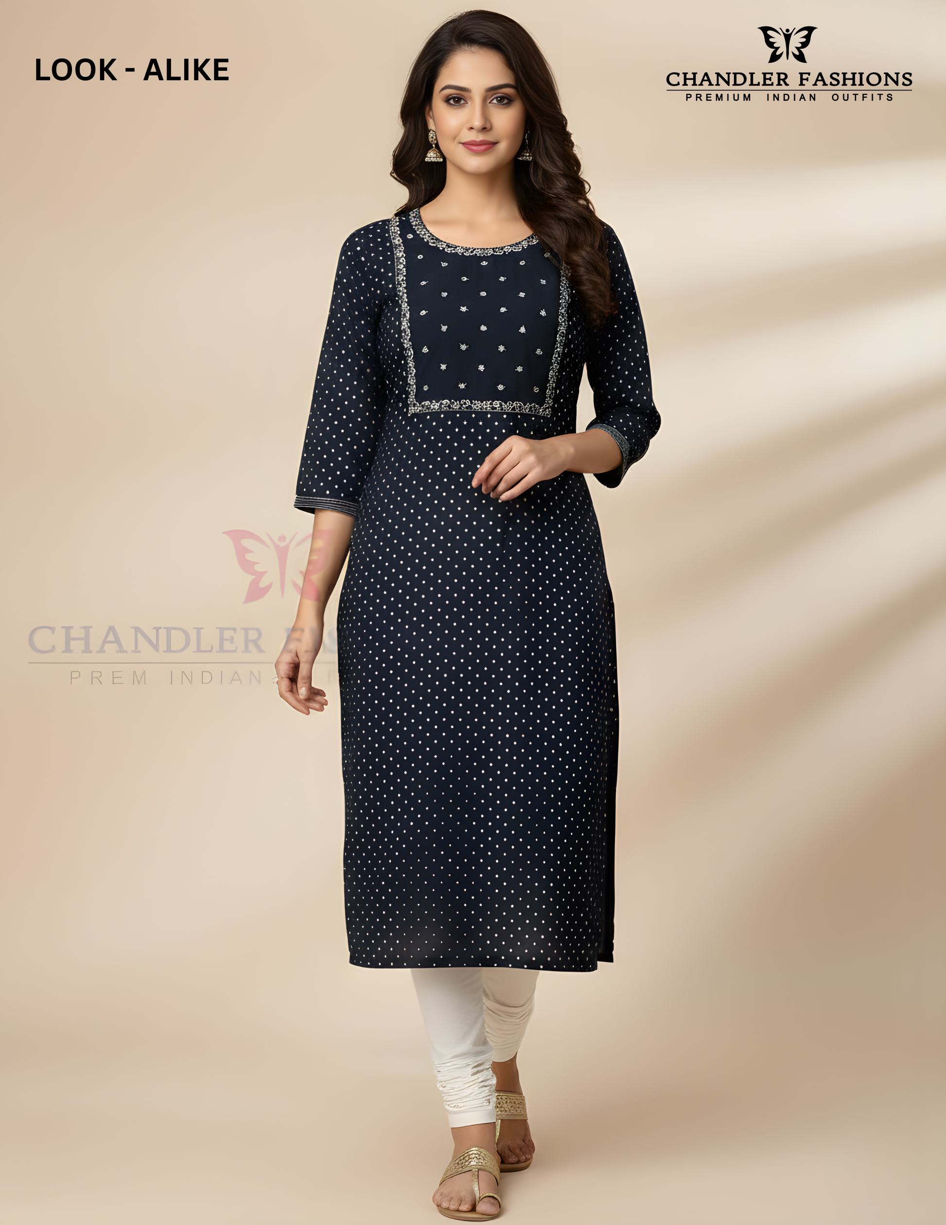 Alluring Blue Color Cotton With Embroidery And Printed Work Kurti For Women