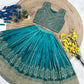 Green Color Sequins Work Choli Set With Dupatta In Temple