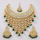 Green And White Stones With Gold Plated Jewelry Set In USA