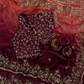 Maroon Color Fendy Chiffon Saree In Yuma