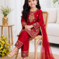 Beautiful Red Color Ready to Wear And Embroidery Work Palazzo Suits Near Me