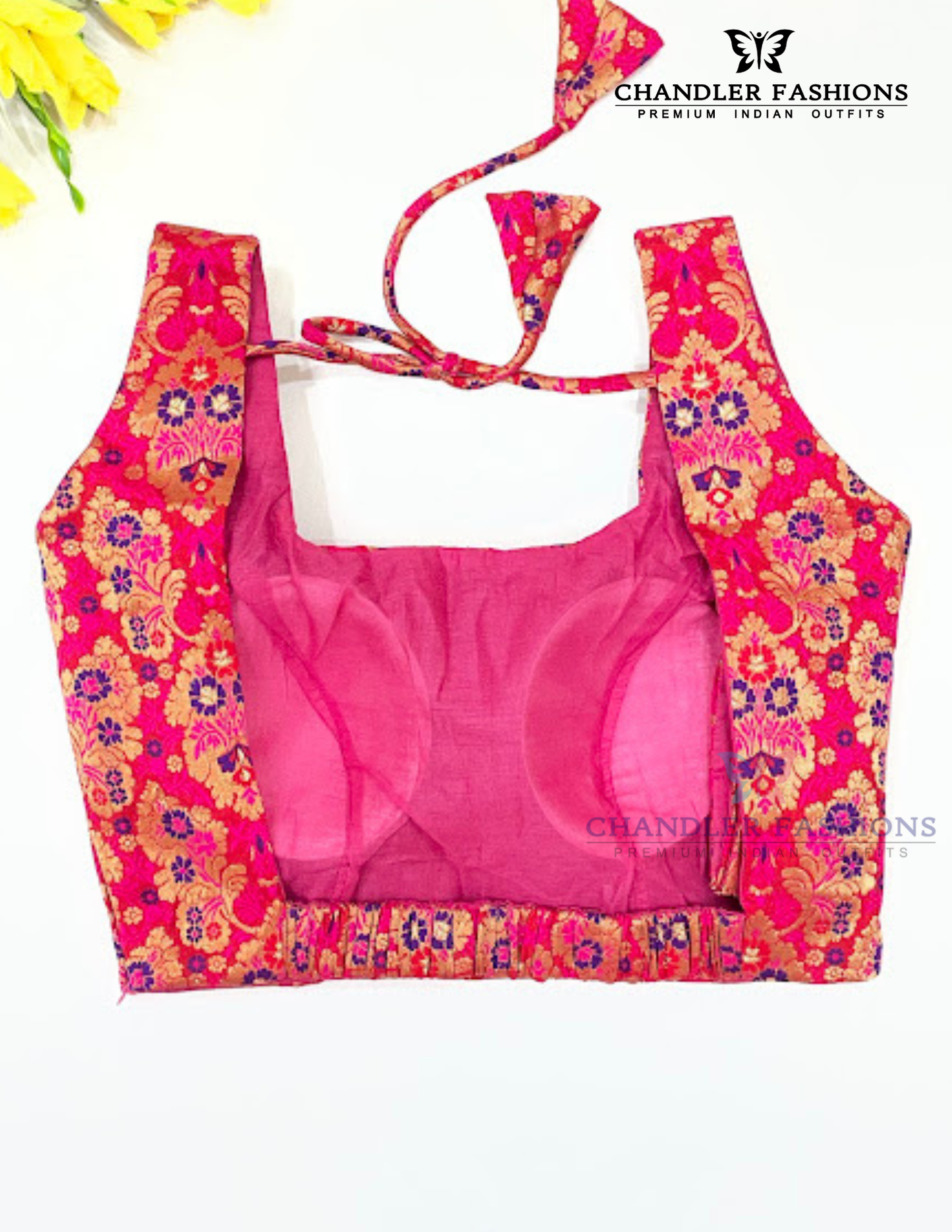 Red Color Silk Cotton Printed Work Readymade Blouse Near Me