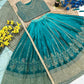 Green Color Embroidery Work Choli Set With Dupatta In Surprise