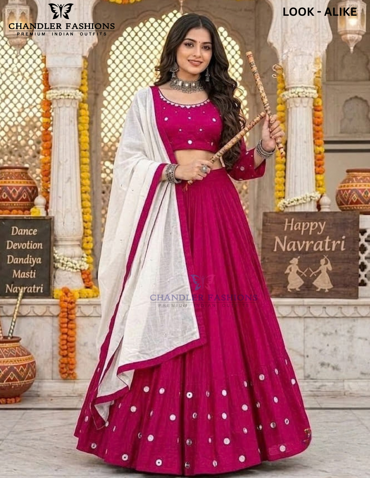 Attractive Pink Color Rayon Cotton Mirror Work Chaniya Choli For Women