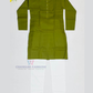 Attractive Olive Green Color Cotton Kurta Set For Boys