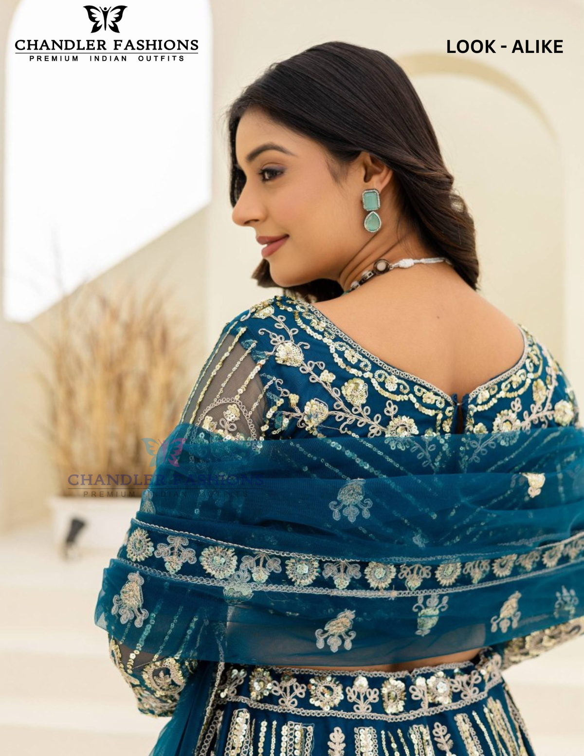 Blue Color Net Embroidered Lehenga Choli In Chandler