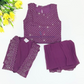 Wonderful Wine Color Georgette Palazzo Suits With Embroidery Stones And Sequins Work Near Me