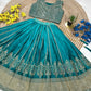 Green Color Embroidery And Sequins Work Choli Set With Dupatta In Mesa