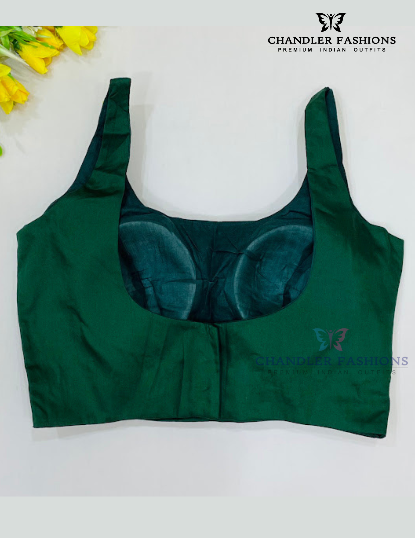 Green Color Soft Cotton Readymade Blouse Near Me