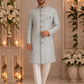 Splendid Mint Green Color Silk With Hand Embroidery Work Sherwani Suits For Men - PREMIUM QUALITY