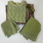 Olive Green Color Chiffon Palazzo Suits With Sequins Work In USA