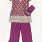 Stunning Maroon Color Georgette Palazzo Suits With Embroidery And Sequins Work For Girls 