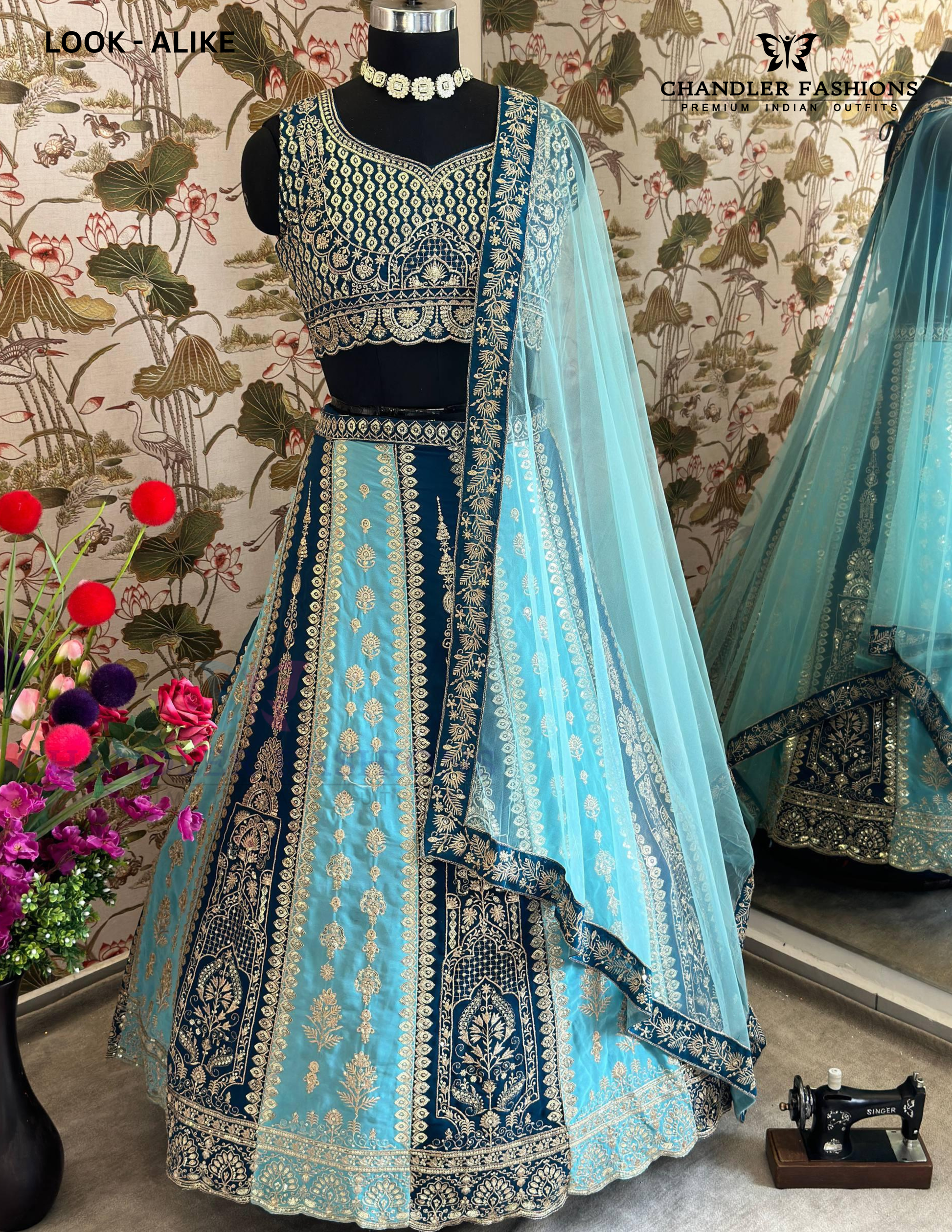 Amazing Sequins And Embroidery Lehenga In Mesa