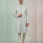Luxurious Off White Color Silk With Hand Embroidery And Stone Work Sherwani Suits - PREMIUM QUALITY