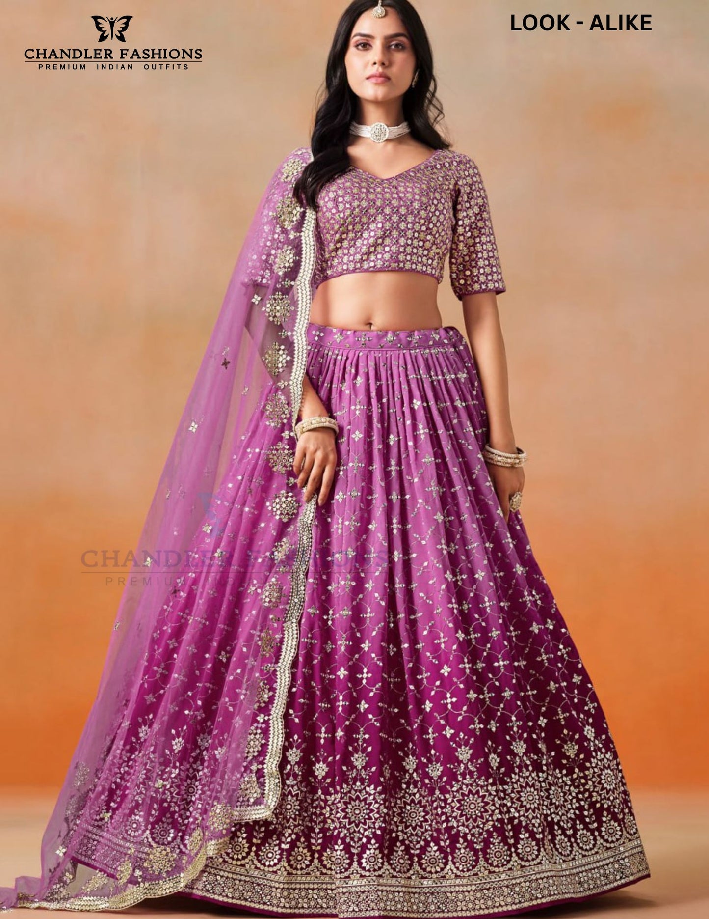 Lovely Rani Pink Color Georgette With Embroidery And Sequins Work Lehenga Choli With Dupatta For Women