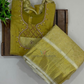 Gold Color Art Silk Langa Set With Zari Work In USA