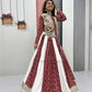 Maroon And White Color Pure Cotton With Chaniya Choli In Tempe