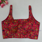 Amazing Pink Color Art Silk Embroidery Work Readymade Blouse For Women