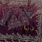Purple Color Embroidery And Sequins Work Saree In USA