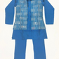 Beautiful Navy Blue Color Soft Silk Sherwani Suits With Sequins WorkFor Boys