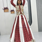 Maroon And White Color Cotton With Gamthi Embroidery Work Chaniya Choli  In USA
