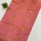 Peach Color Silk Cotton With Gold Zari Work Saree In USA
