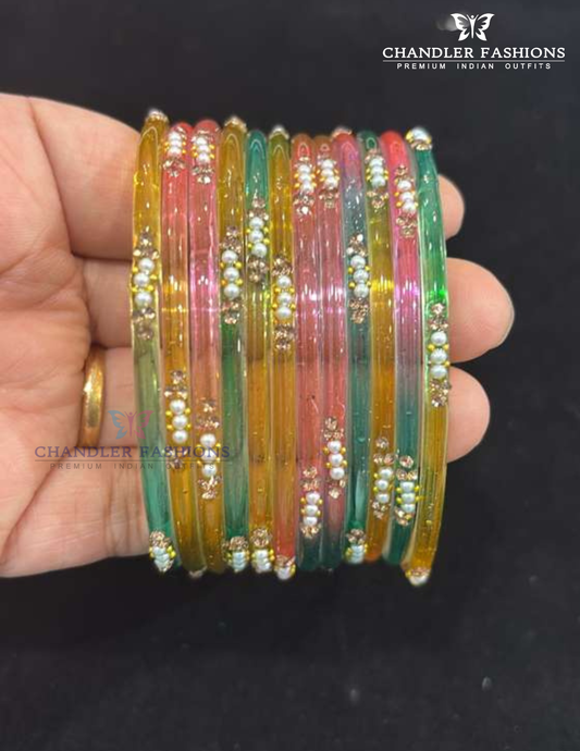 Amazing Multicolor Glass Bangles For Women