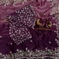 Gorgeous Purple Color Fendy Chiffon With Embroidery And Sequins Work Saree