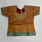 Orange And Green Color Langa Set With Stone And Zari Work In Tempe