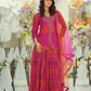 Alluring Pink Color Chinon With Digital Print And Embroidery Work Palazzo Suits For Women