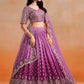 Pink Color Sequins Work Lehenga In Surprise
