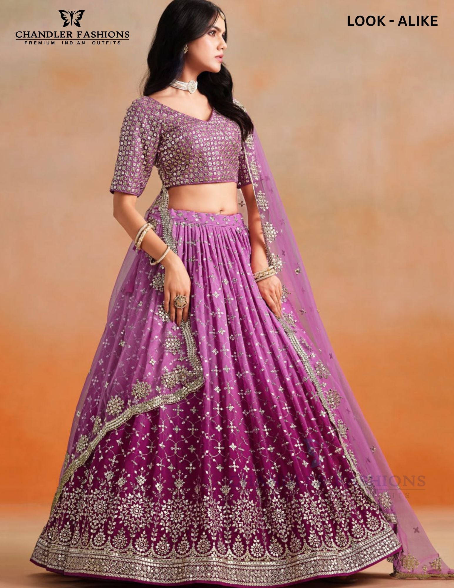 Pink Color Sequins Work Lehenga In Surprise